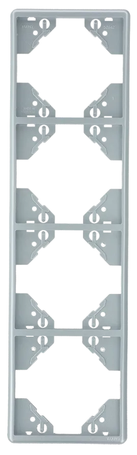 PLAQUE QUADRUPLE VERTICALE ARGENT