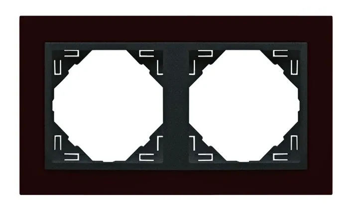 PLAQUE DOUBLE INTENSE ROUGE/GRIS