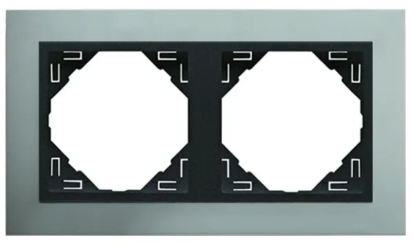 PLAQUE DOUBLE ALUMINIUM/GRIS